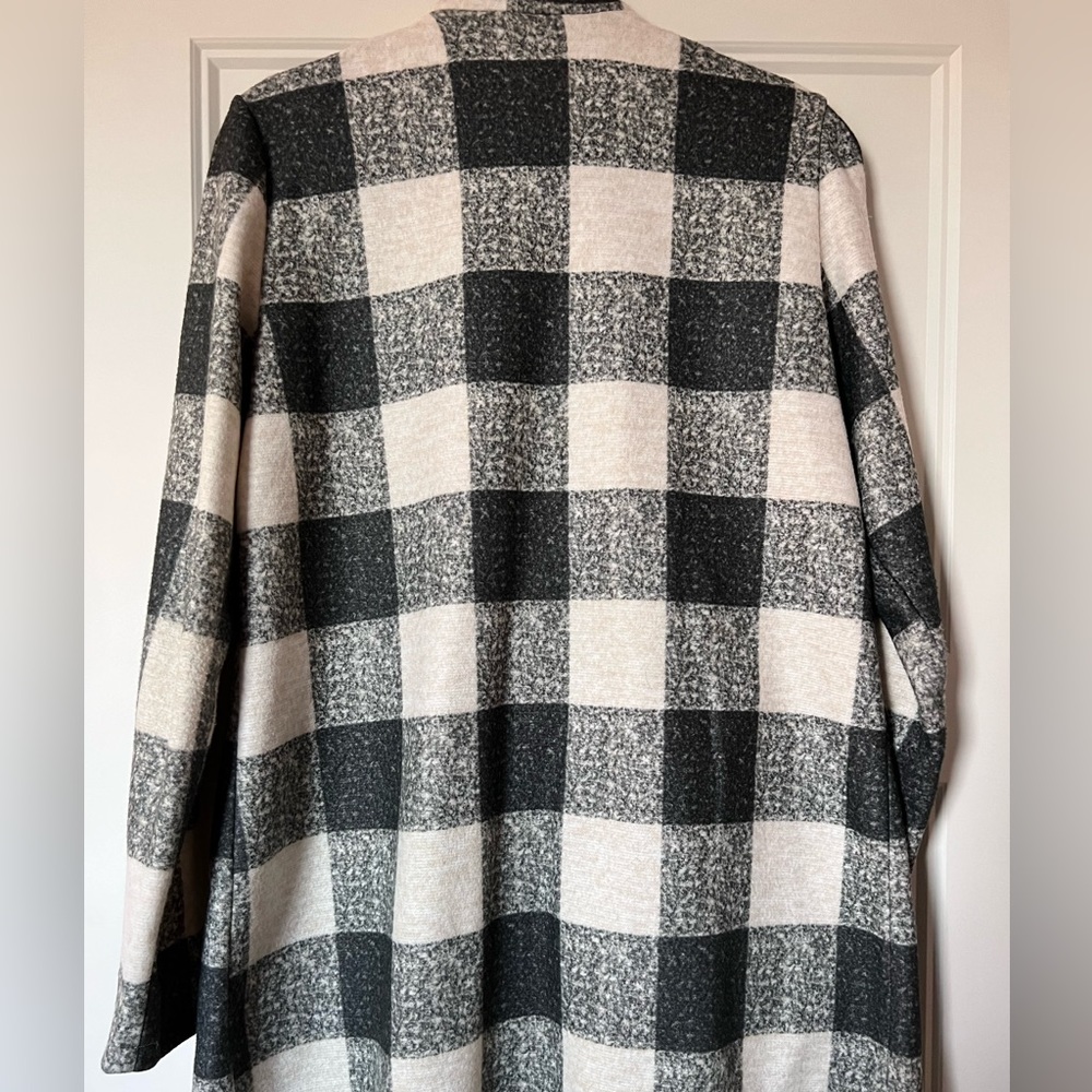 Lightweight, Long Plaid Jacket - image 2